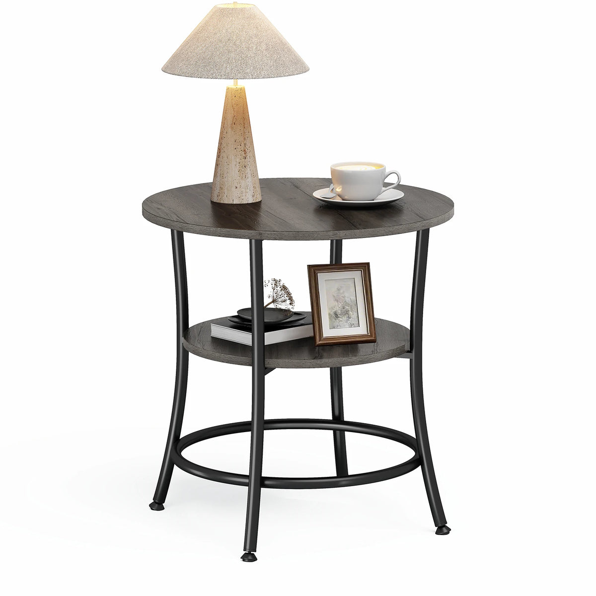 2-Tier Round Side Table