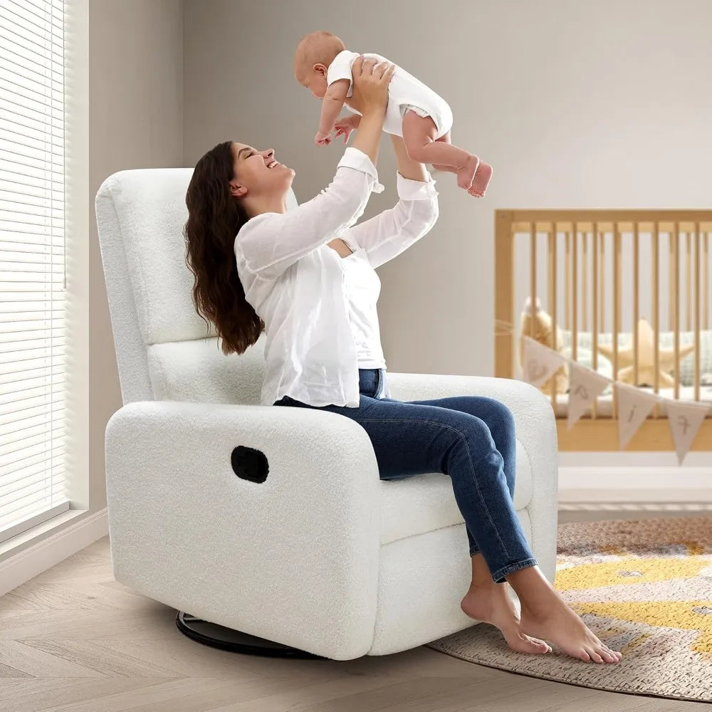 Swivel Glider Rocking Recliner with 2 Massage Points