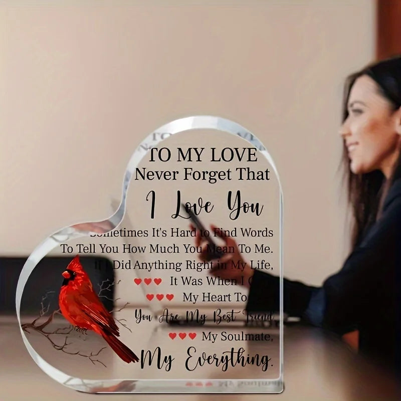 To My Love Acrylic Gift – Romantic Keepsake for Her