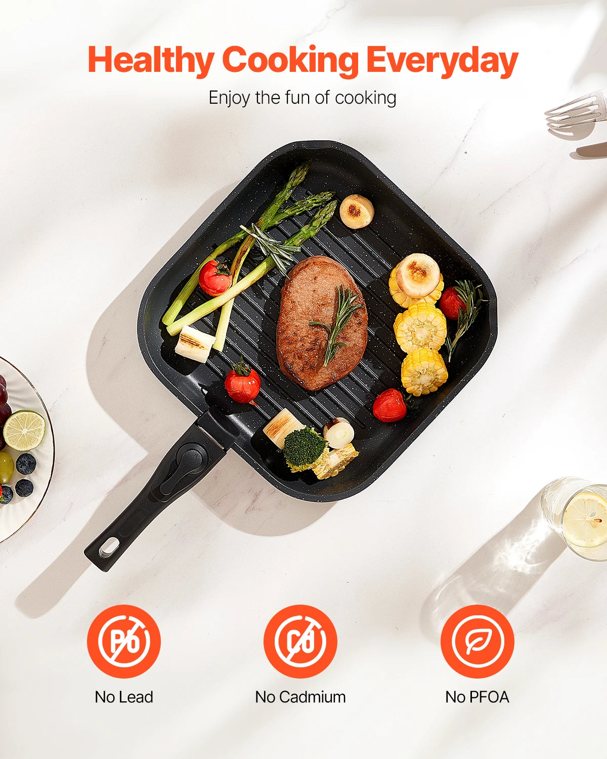 17-Piece Nonstick Granite Cookware Set