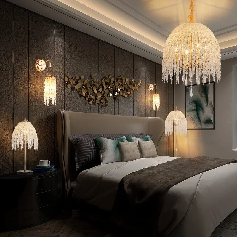 19" Elegant Crystal Table Lamp