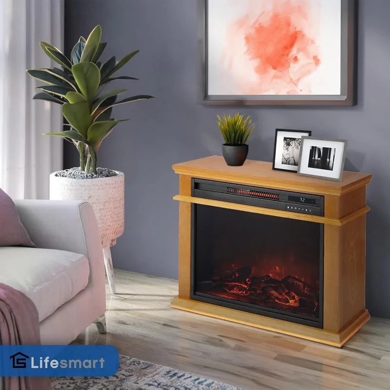 1500 Watt Portable Electric Fireplace Heater with Remote Control