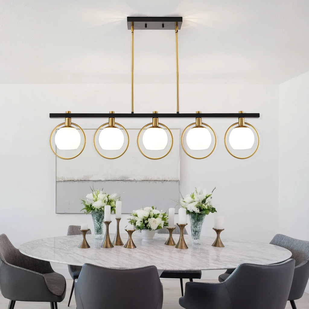 Modern 5-Light Adjustable Chandelier