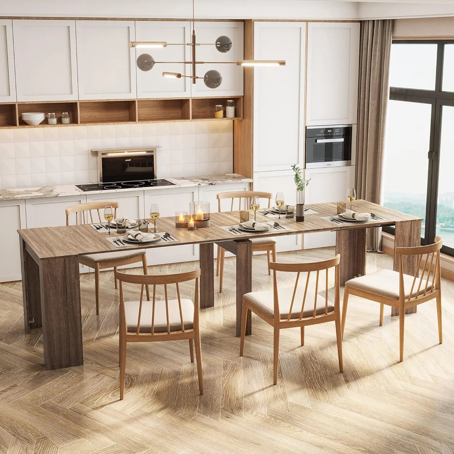 Multifunctional Dining Table for 6-8 People