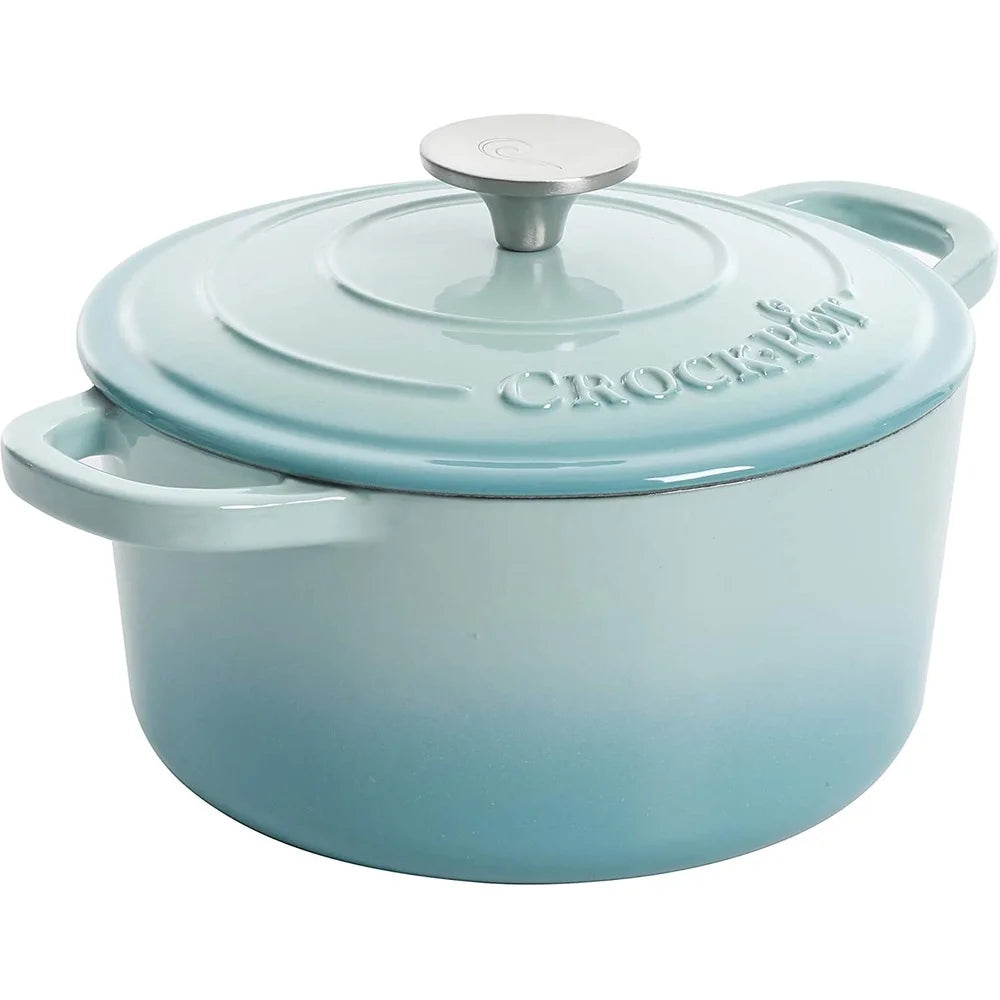 5 Quart Nonstick Enamel Cast Iron Dutch Oven, Induction Compatible