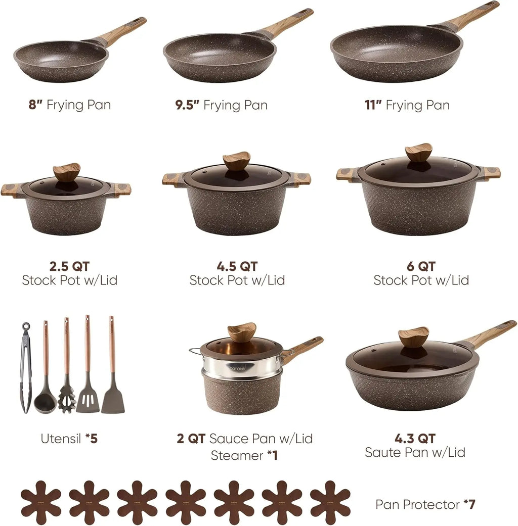 26 PCS Nonstick Pots and Pans Set