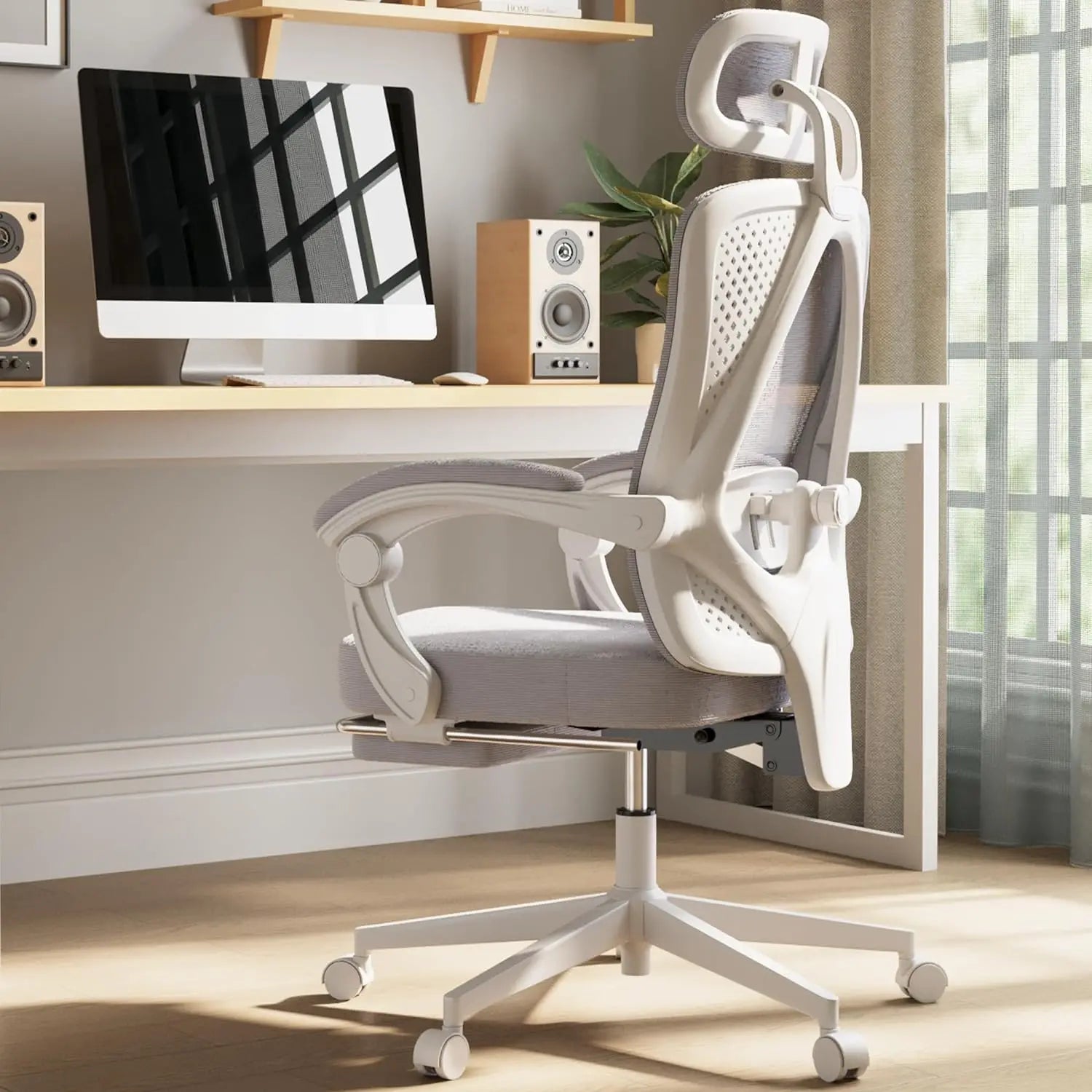 Ergonomic Mesh Computer Chair with Adjustable Lumbar Support & Headrest