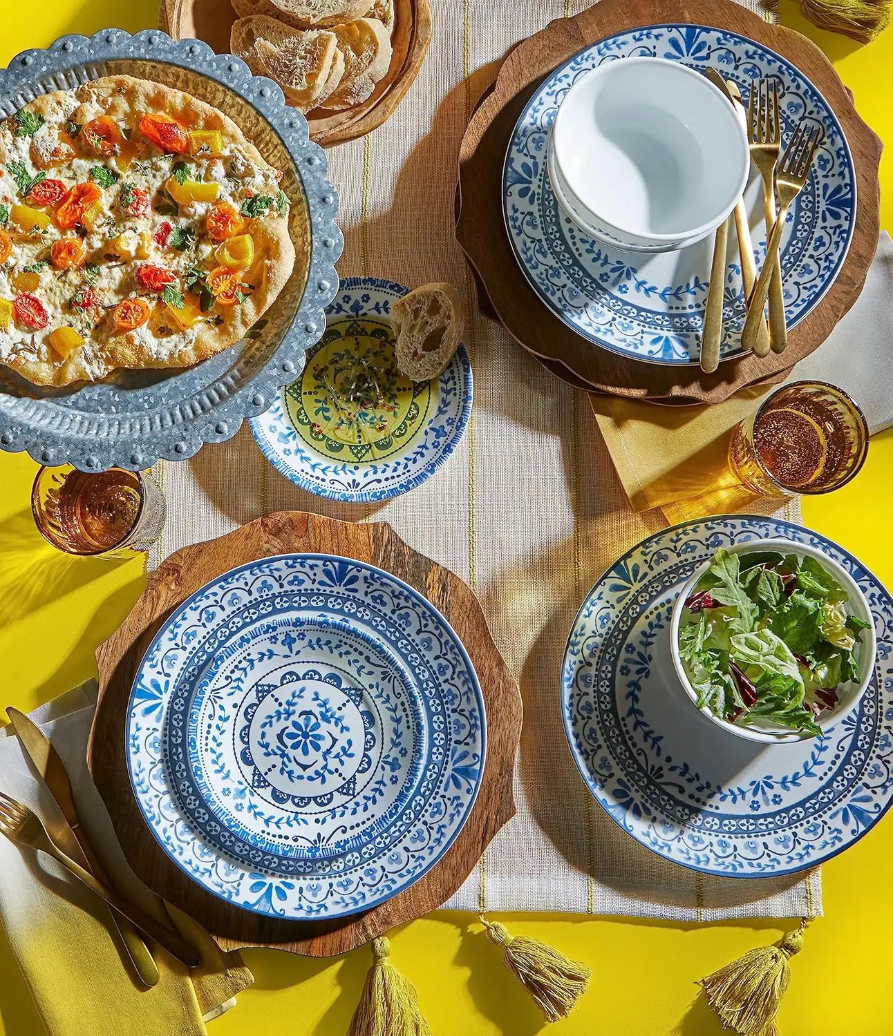 6-Piece Dinner Plate Set – Triple-Layer Glass, Chip-Resistant, Lightweight