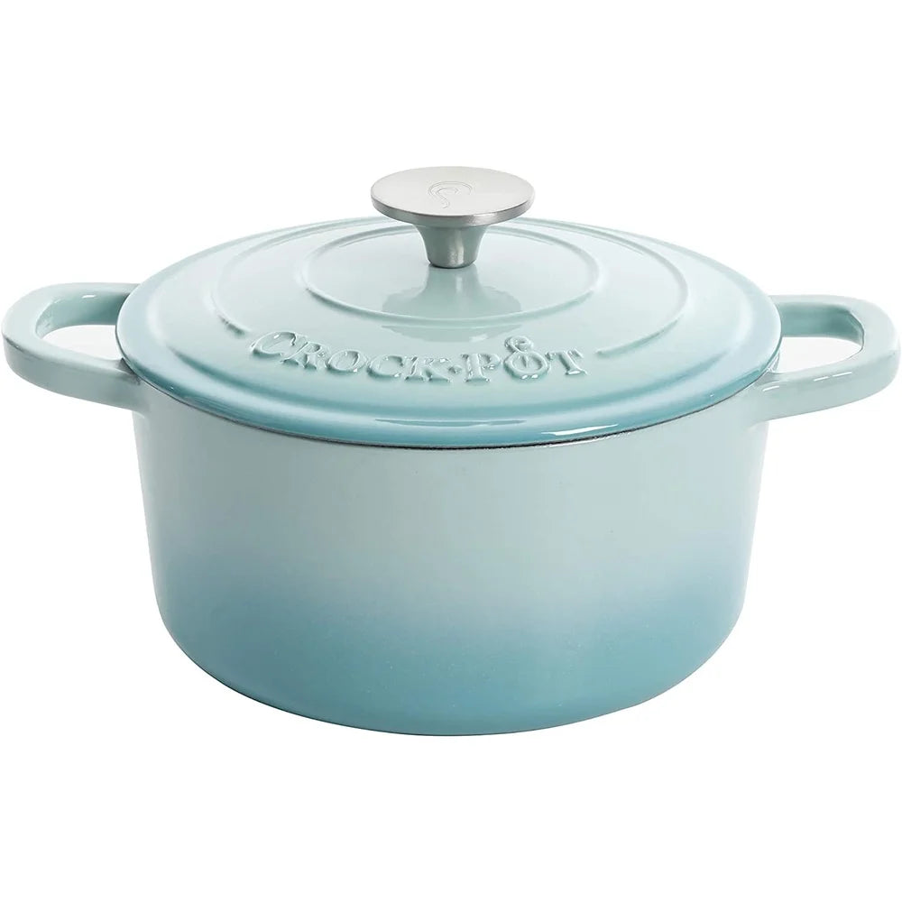 5 Quart Nonstick Enamel Cast Iron Dutch Oven, Induction Compatible