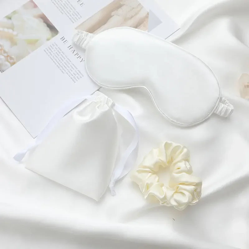 3-Piece Women’s Imitated Silk Sleep Eye Mask Set