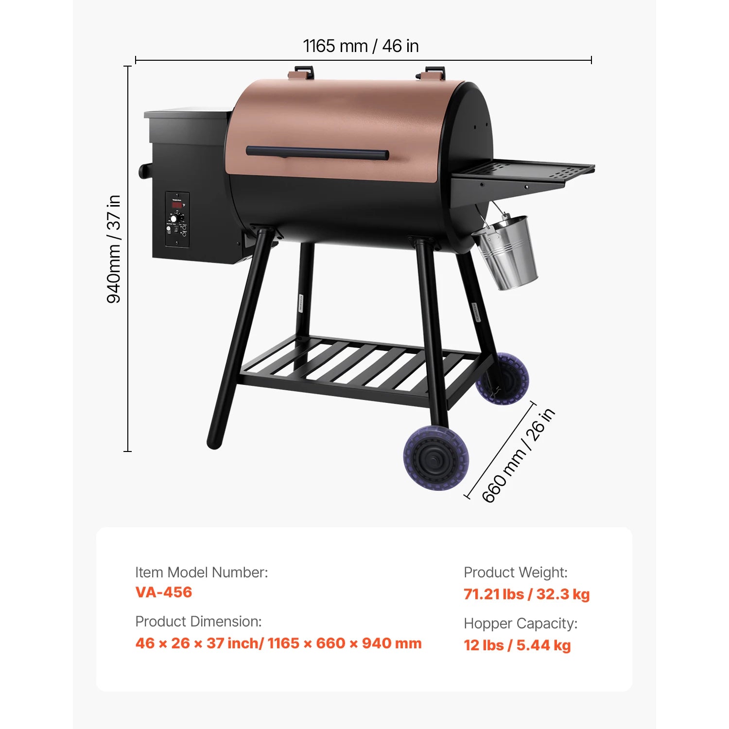 Wood Pellet Smoker BBQ Grill