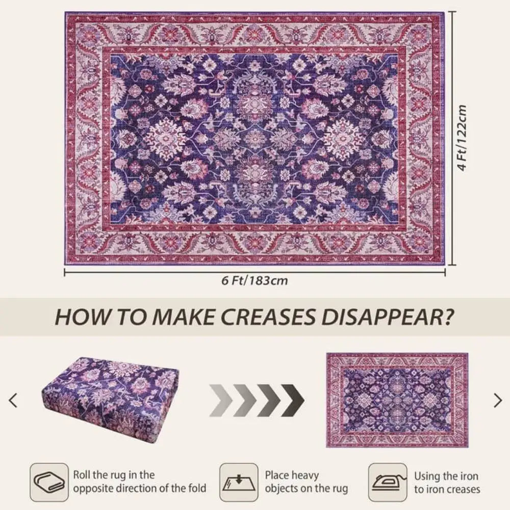 New Vintage Floral Rugs – Soft Accent Large Area Rug