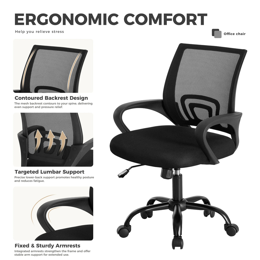 Ergonomic Office & Gaming Chair with Lumbar Support