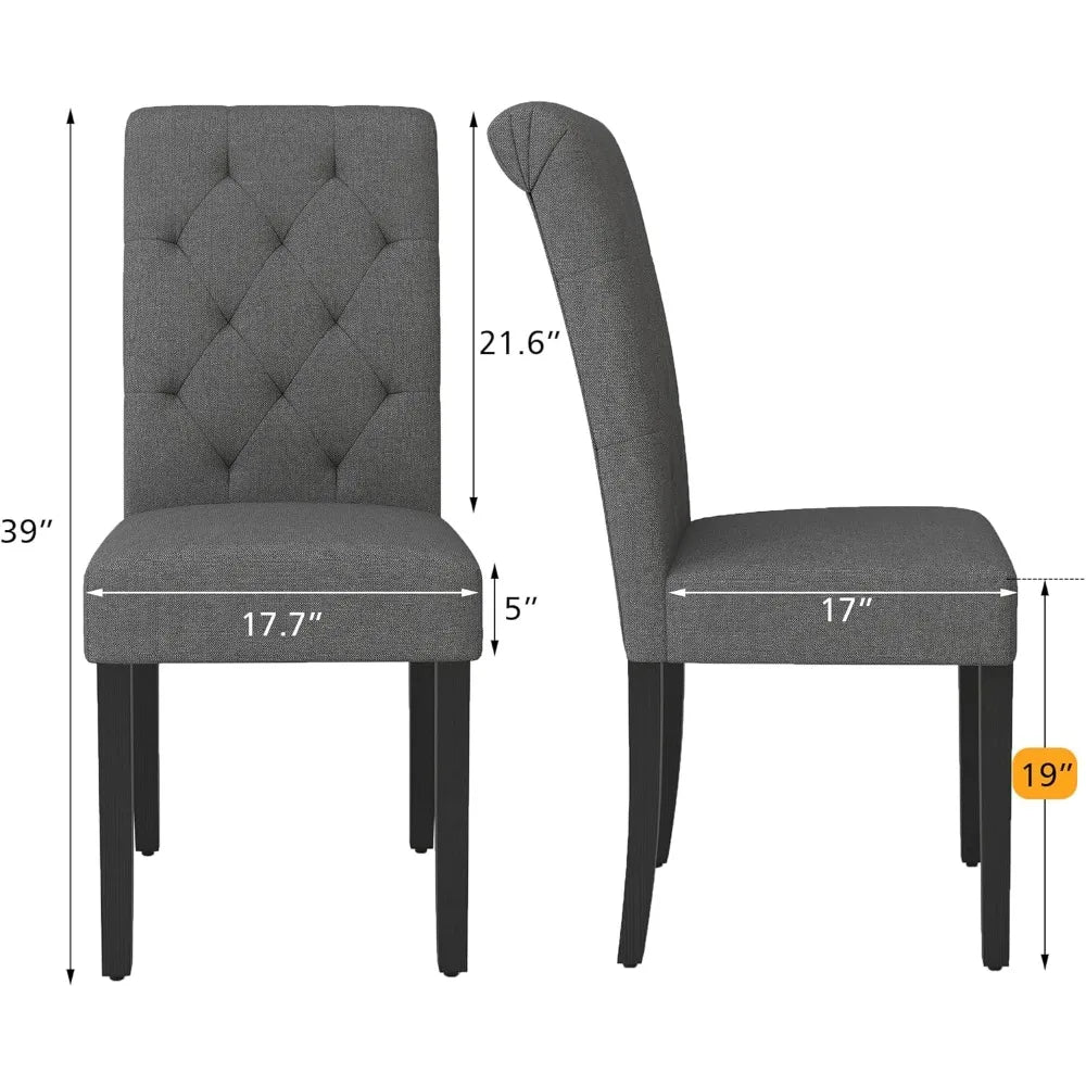 Set of 4 Upholstered Dining Chairs