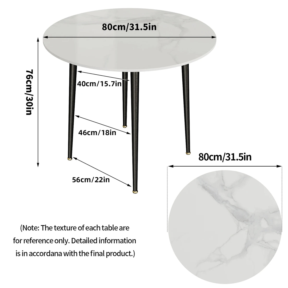 Modern Round Marble Dining Table