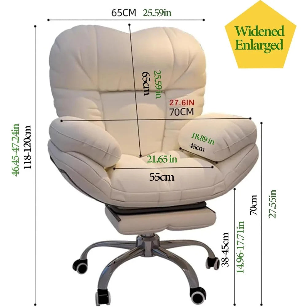 Comfortable Recliner Desk Chair for Bedroom or Home Office