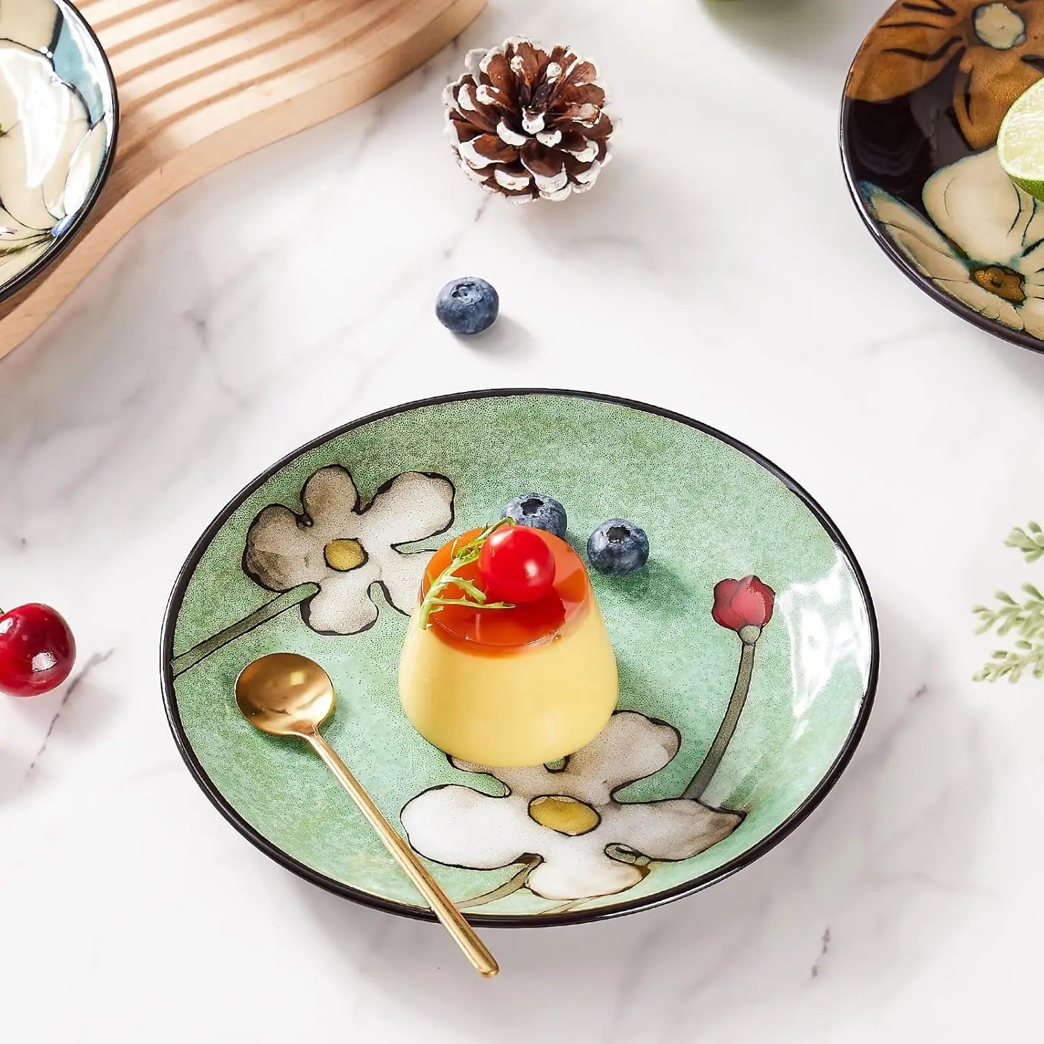 Ceramic Salad Plates Set – 8.5" (Set of 6)