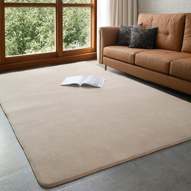 Modern Coral Velvet Carpet