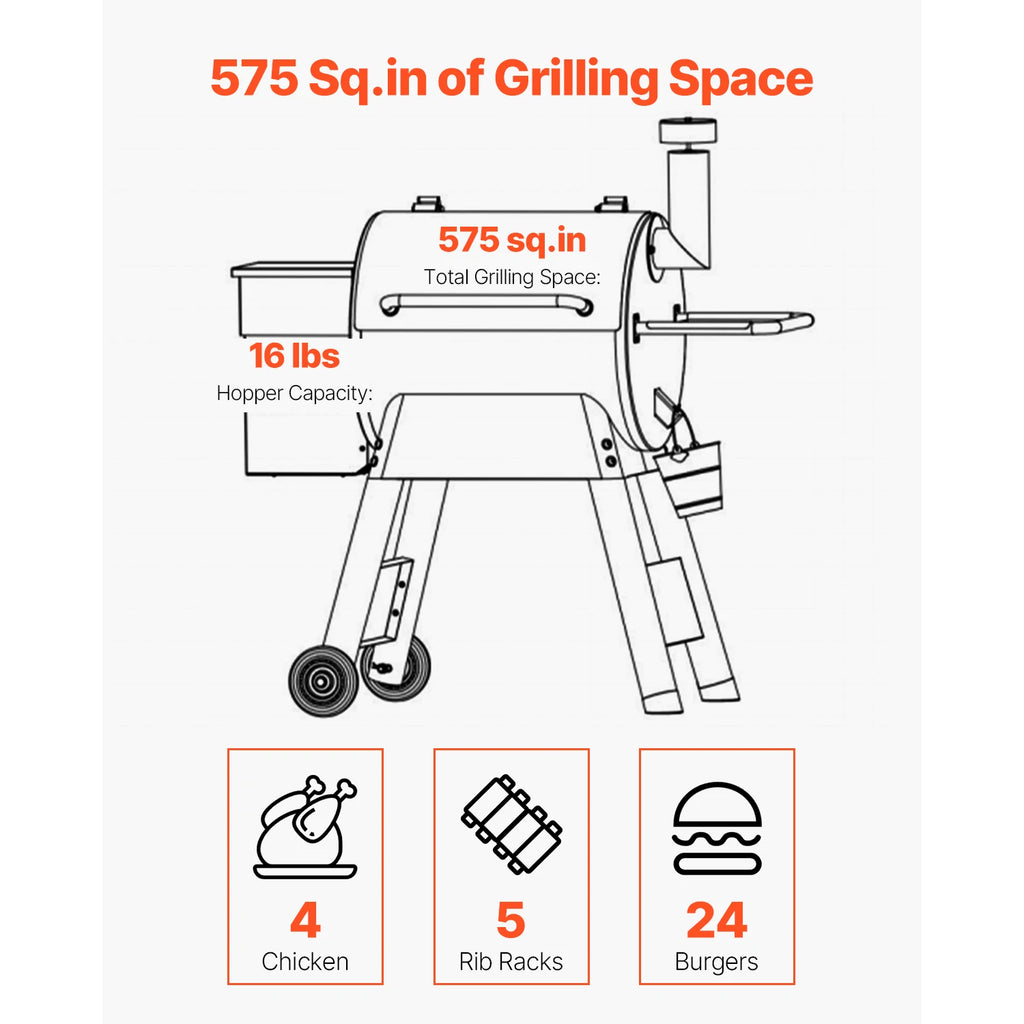 Wood Pellet Smoker BBQ Grill