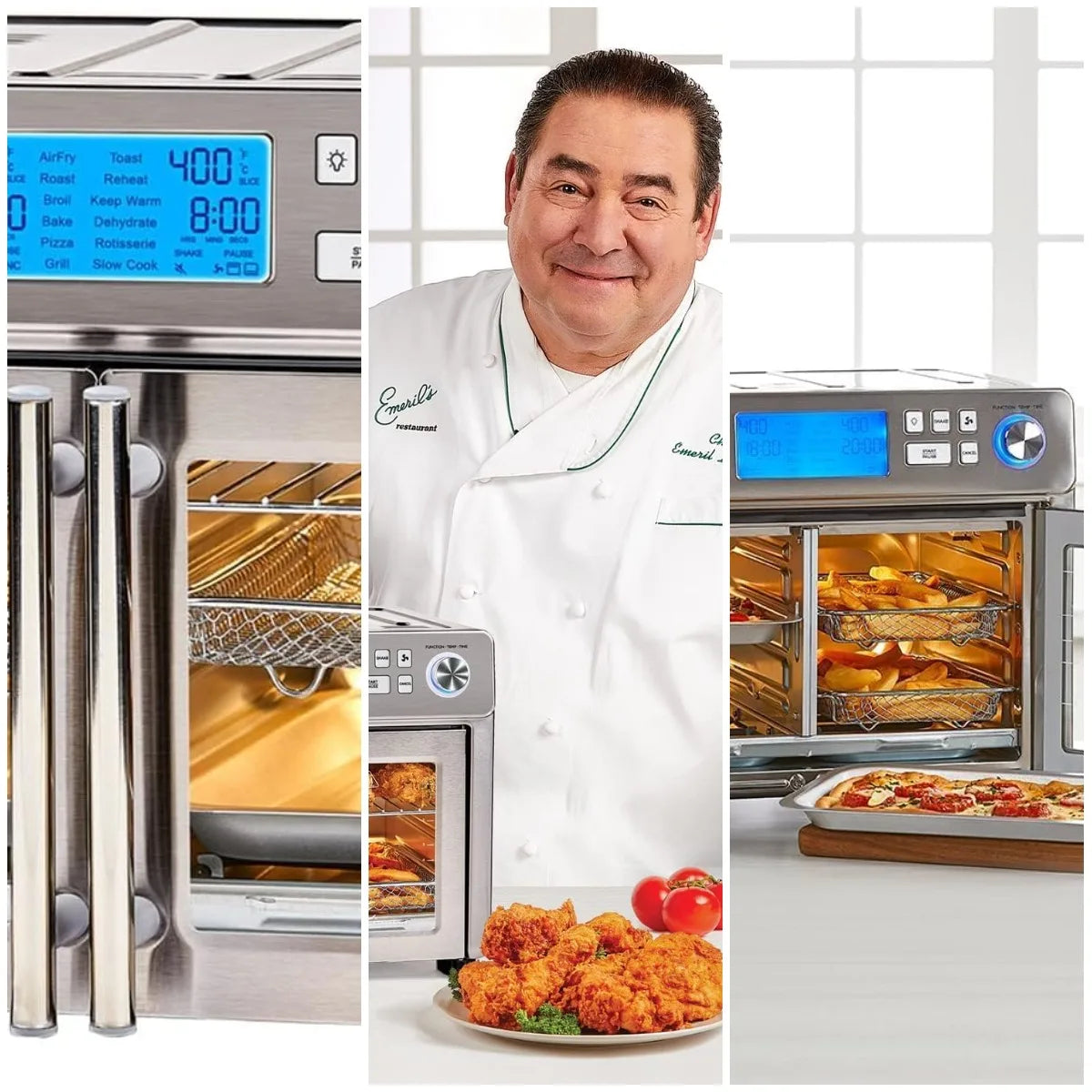 25 QT Extra-Large French Door Air Fryer Oven Combo