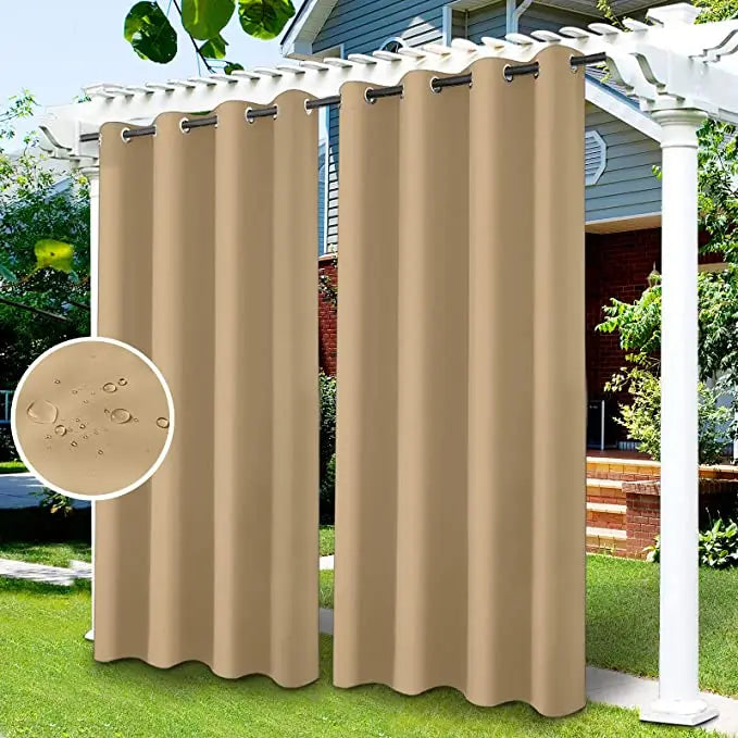 Outdoor Curtains for Patio – Rustproof Grommet Top Waterproof Drapes