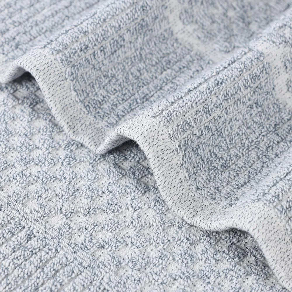 Plush Medium Weight Viscose Cotton Blend Bath Towel Set, Easy Care