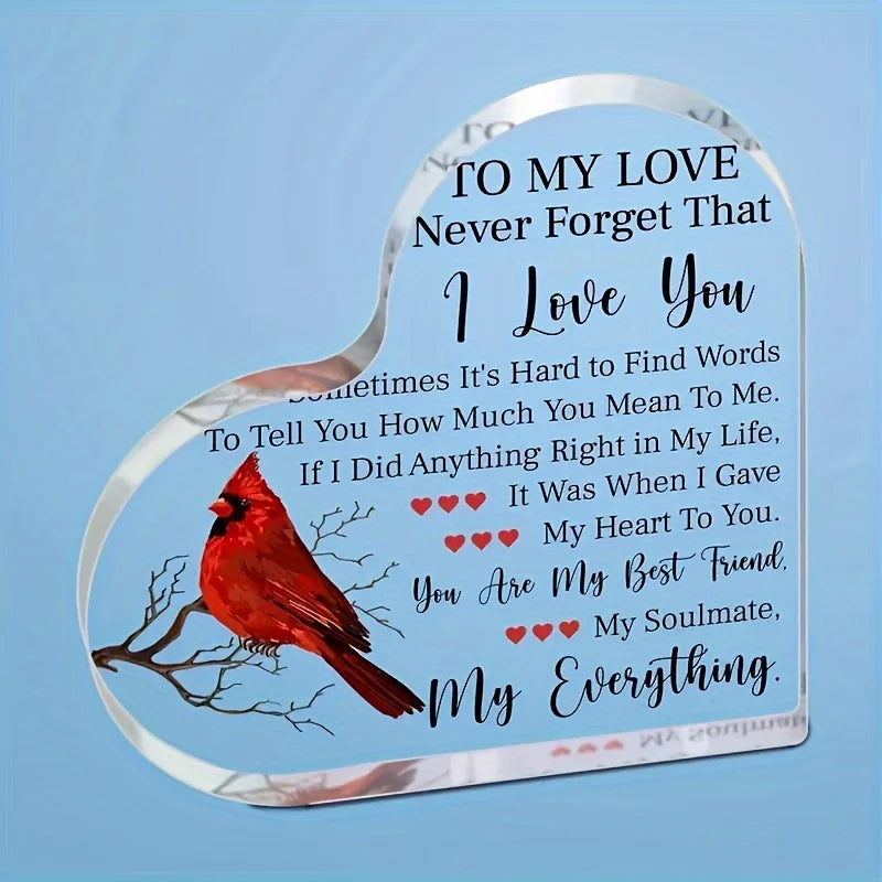 To My Love Acrylic Gift – Romantic Keepsake for Her