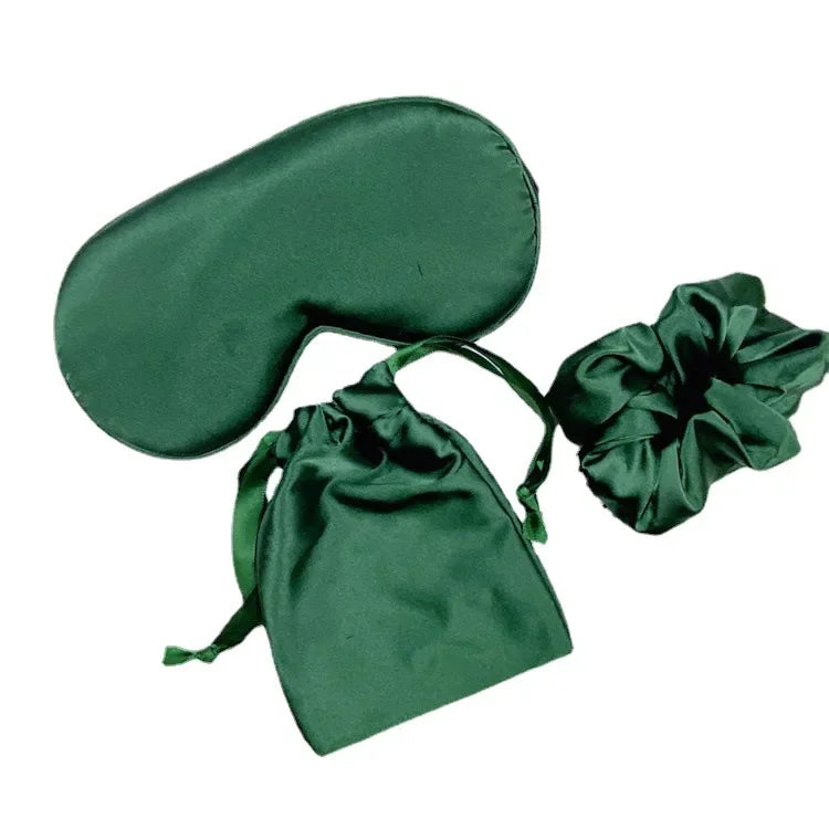 3-Piece Women’s Imitated Silk Sleep Eye Mask Set
