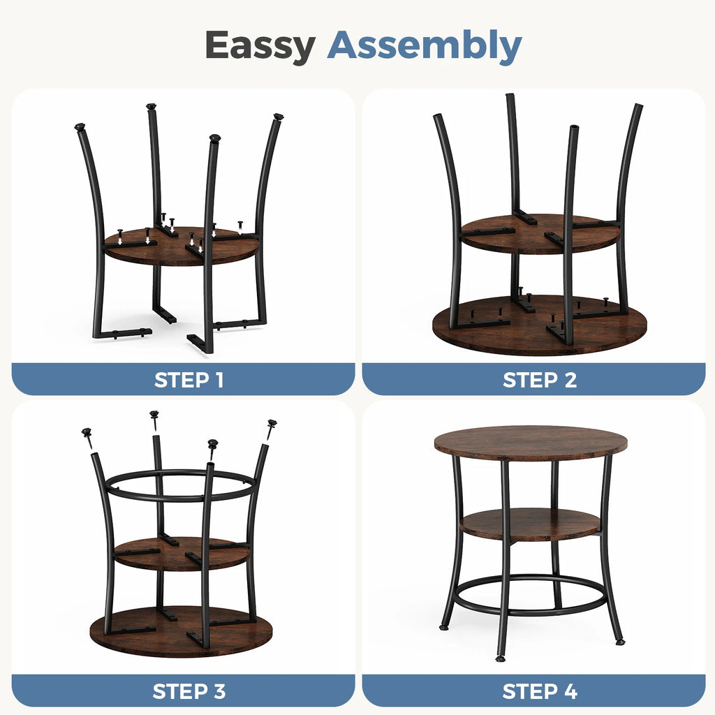 2-Tier Round Side Table