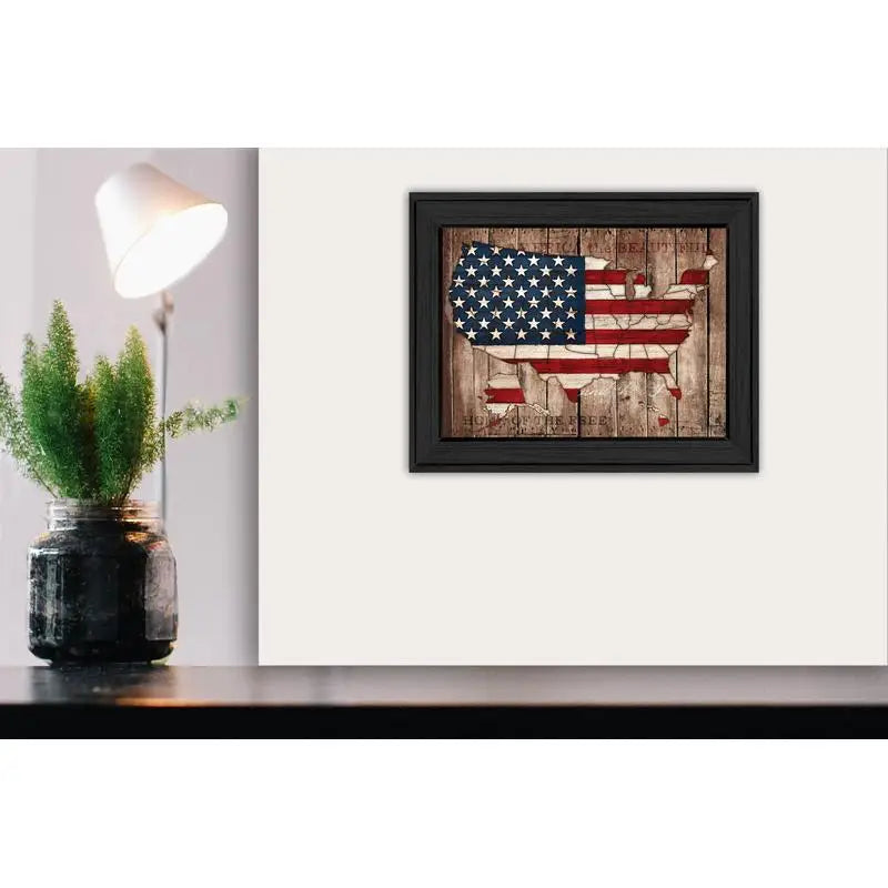 America the Beautiful Framed Wall Art Poster - Ready to Hang, Black Frame