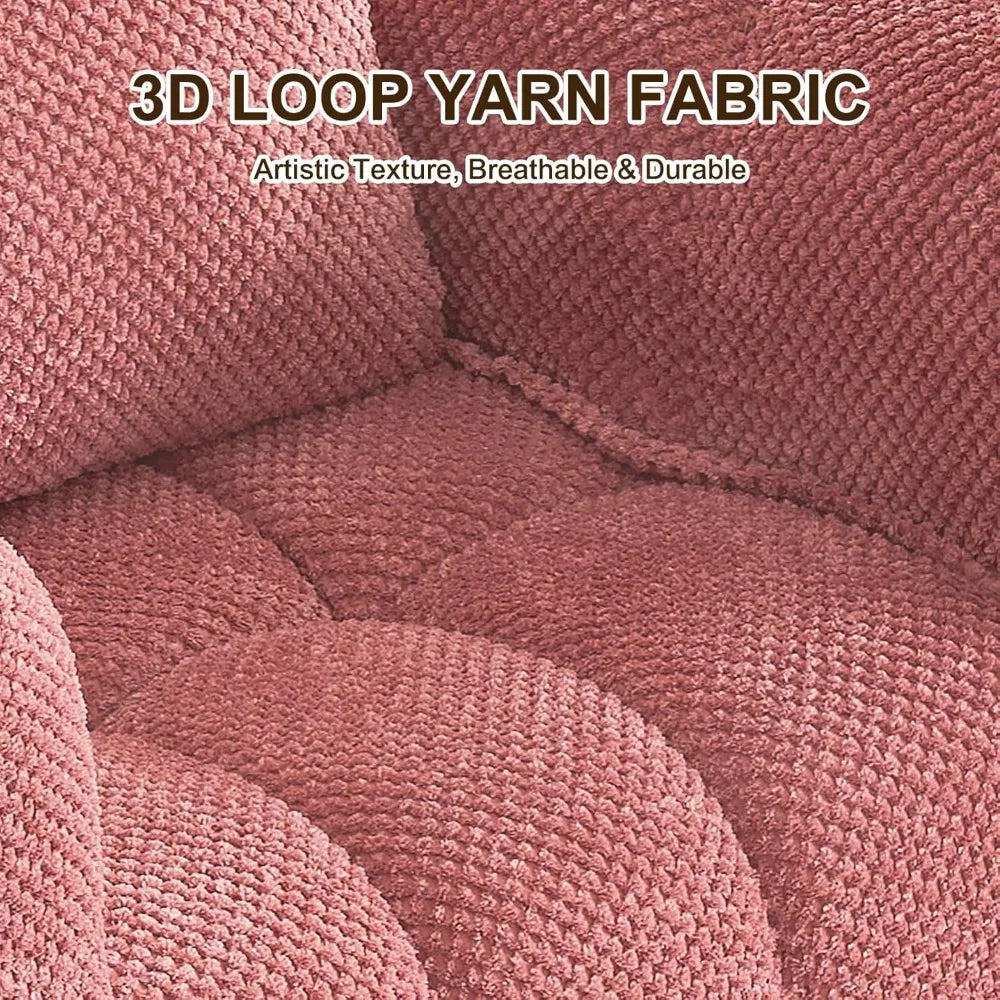 Pumpkin-Shaped Oversized Comfy Lounge Chair - Upholstered