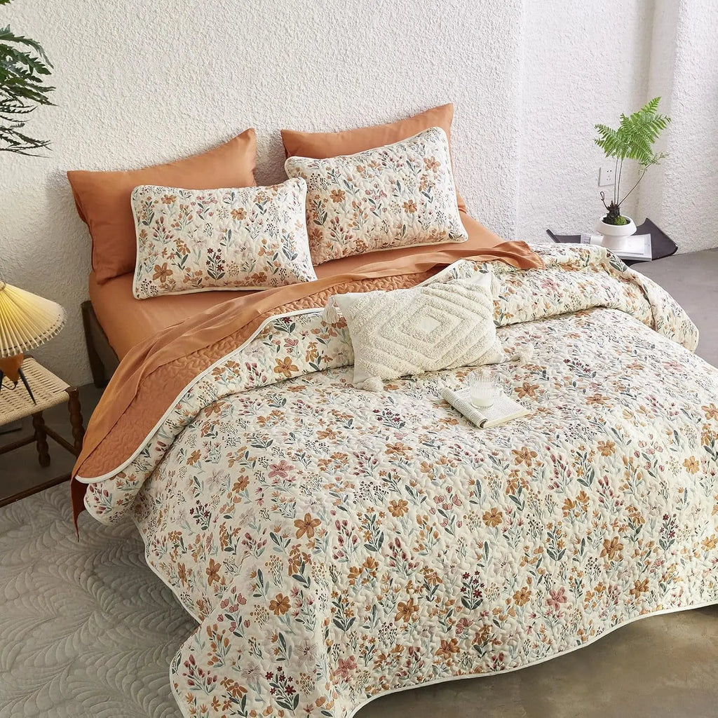 Floral Quilt Set