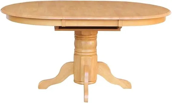 Elegant Oval Dining Room Table with Butterfly Leaf & Pedestal Base – 42" x 60"