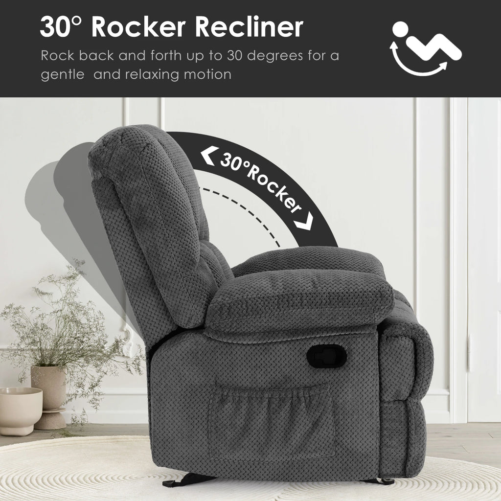 Oversized Rocker Recliner Chair – Extra-Wide