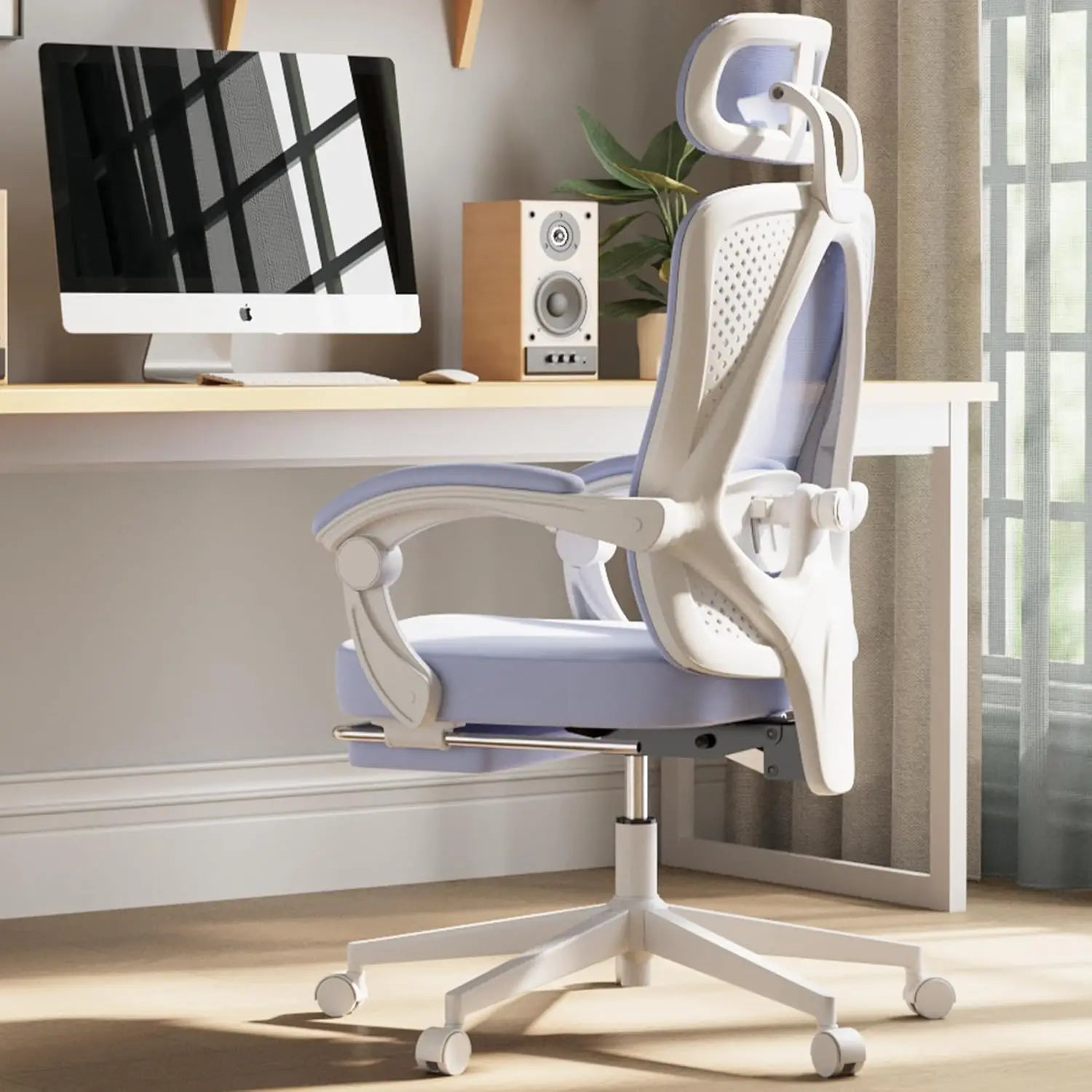 Ergonomic Mesh Computer Chair with Adjustable Lumbar Support & Headrest