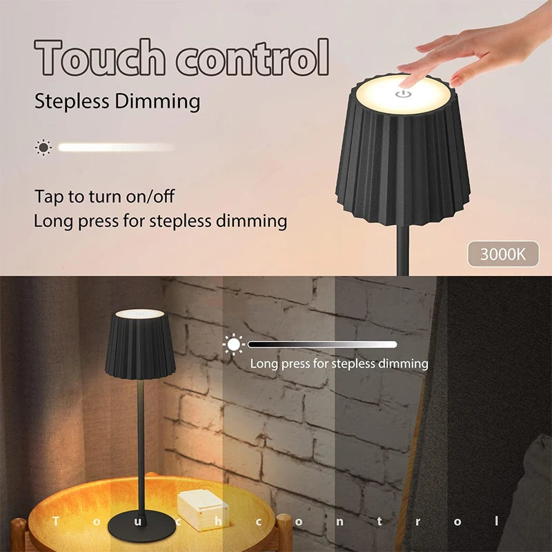 3-Color Rechargeable LED Table Lamp