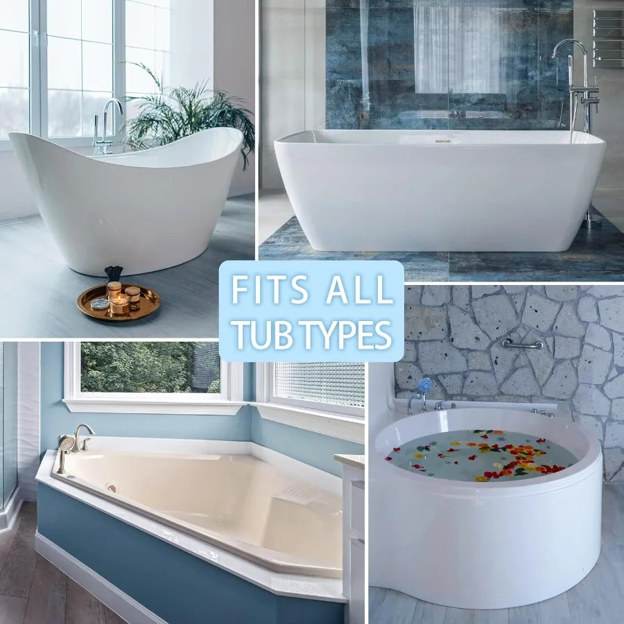 Luxury Bath Pillow with 4D Mesh Design, Ergonomic Support, Suction Cups