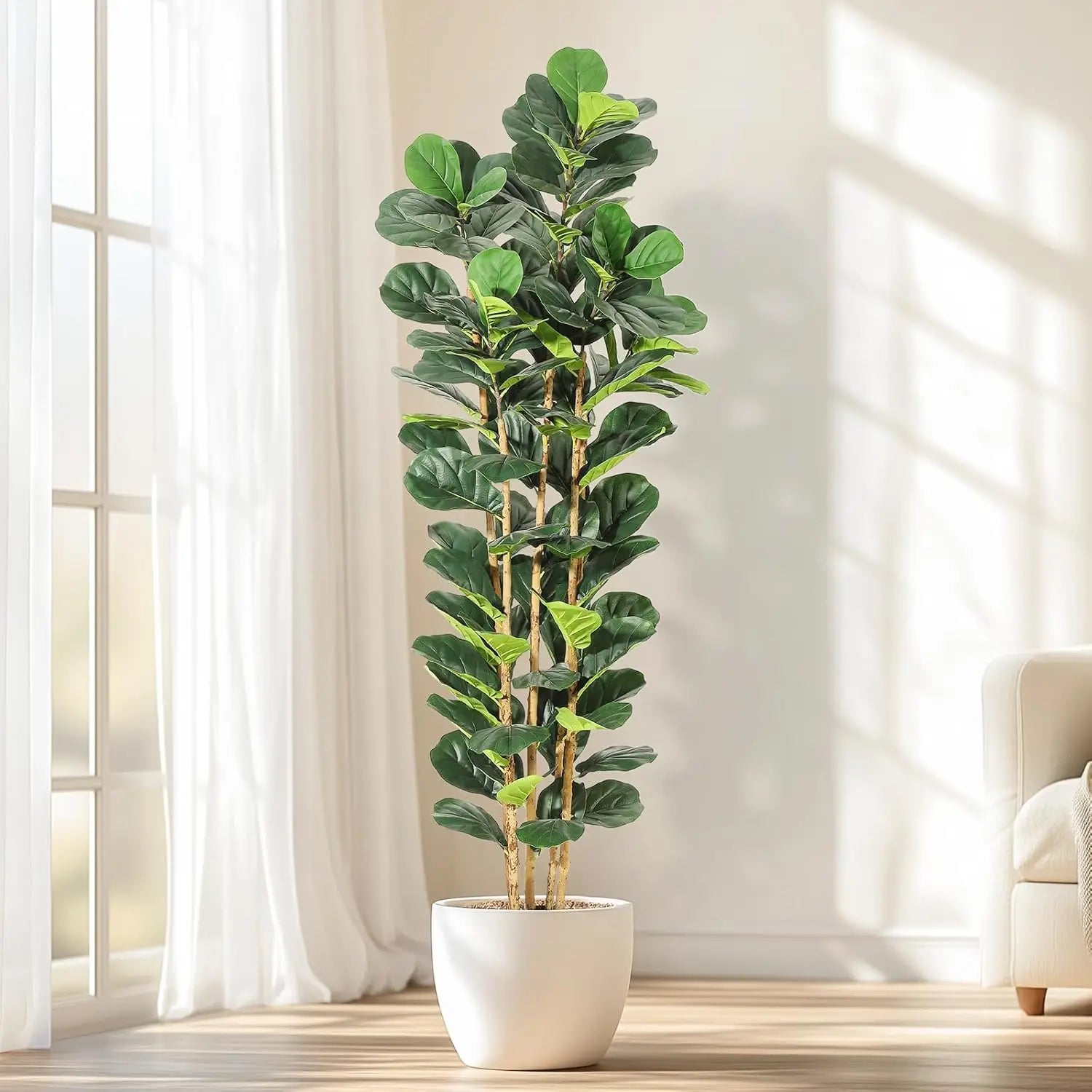 Artificial Fiddle Leaf Fig Tree with Pot