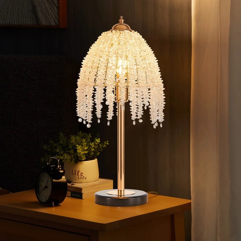 19" Elegant Crystal Table Lamp