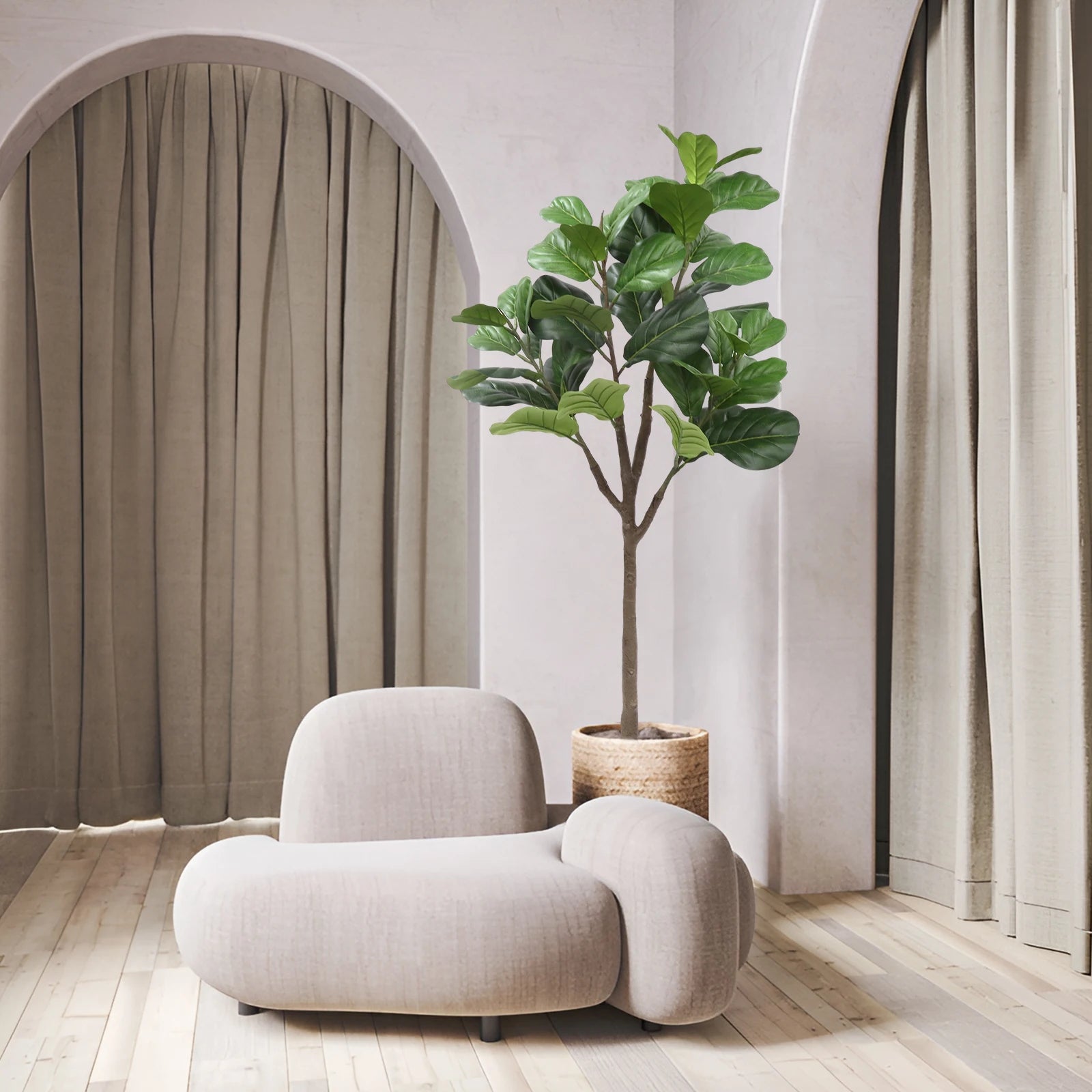Artificial Fiddle Leaf Fig Tree – Realistic Decorative Plant