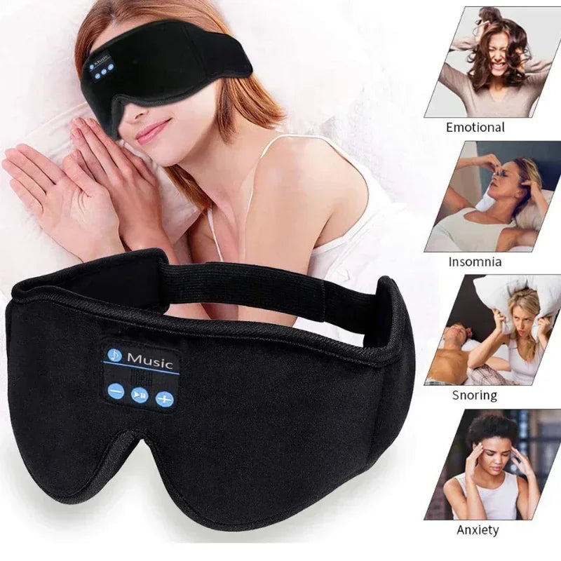 3D Eye Mask Sleeping Headphones with Built-in HD Speaker | Bluetooth