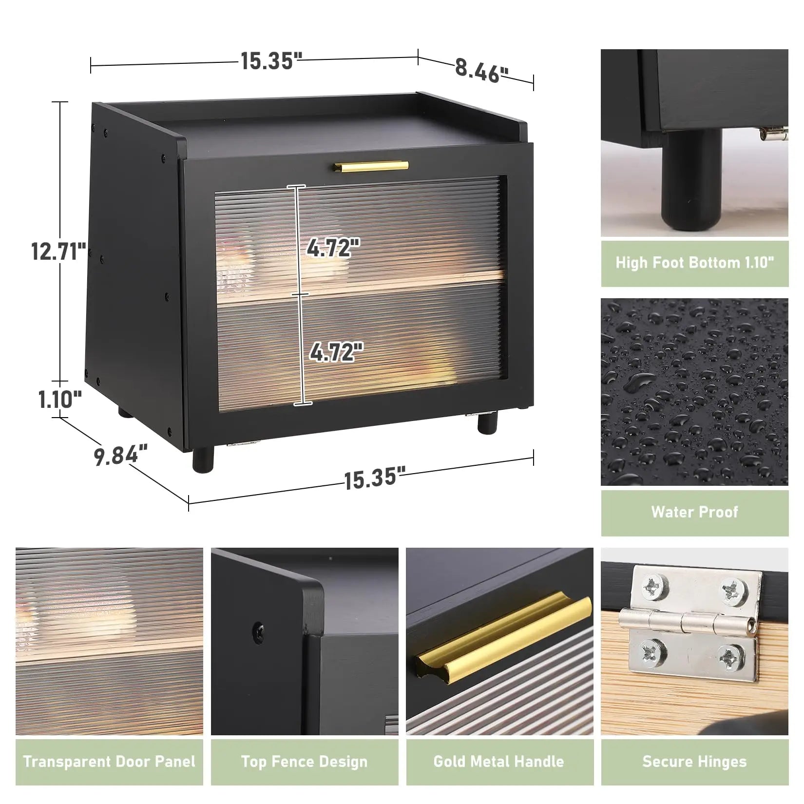 Double Layer Large Bamboo Bread Box
