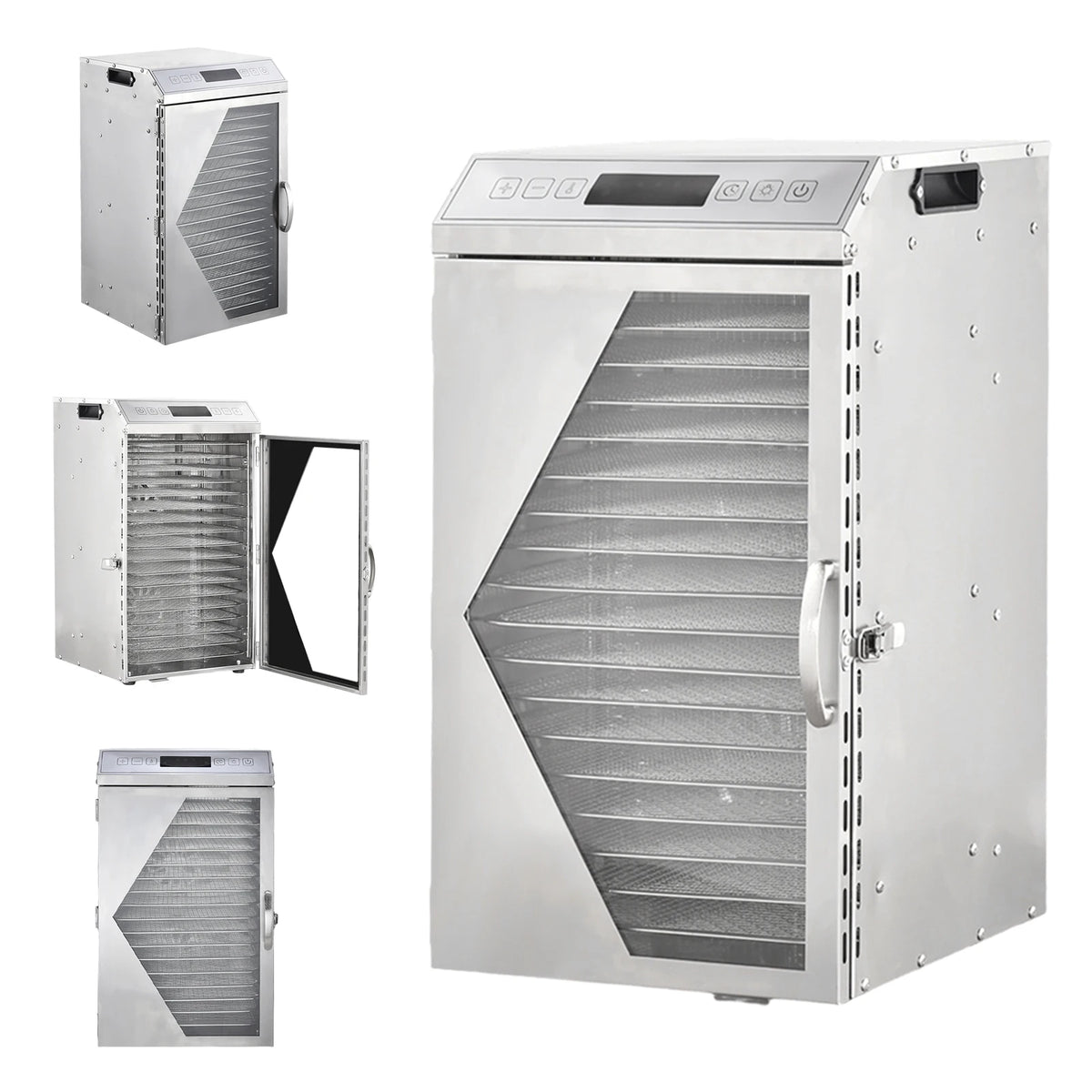 800W 18-Tray Stainless Steel Food Dehydrator
