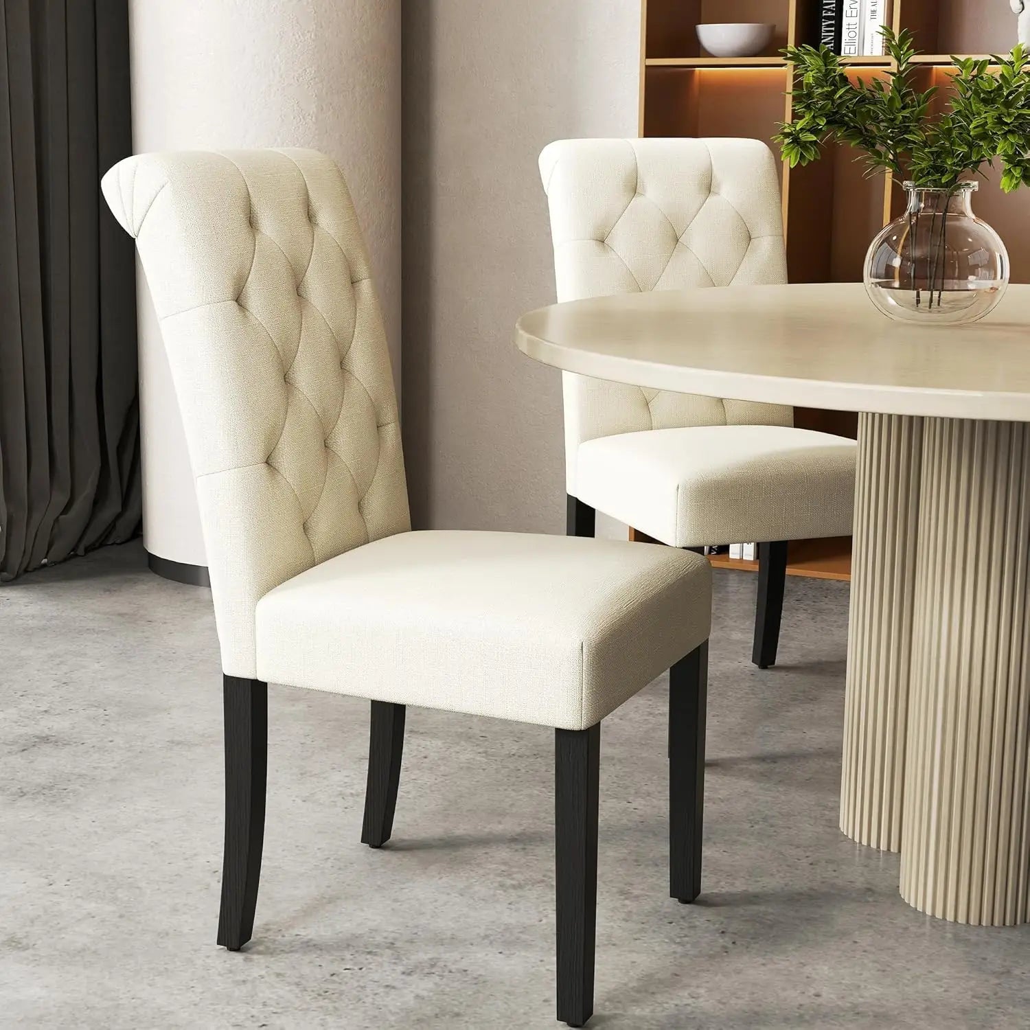 Set of 4 Upholstered Dining Chairs