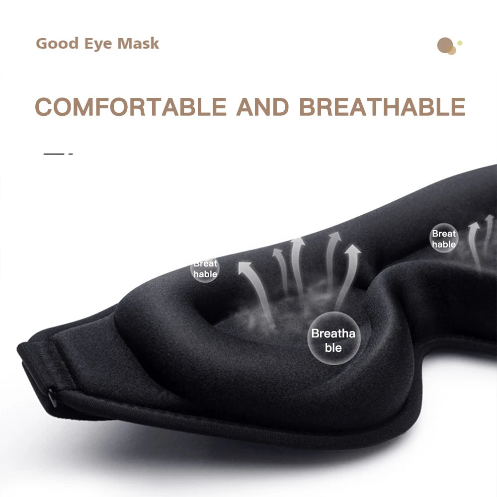 3D Soft Memory Foam Eye Mask for Total Darkness & Comfort