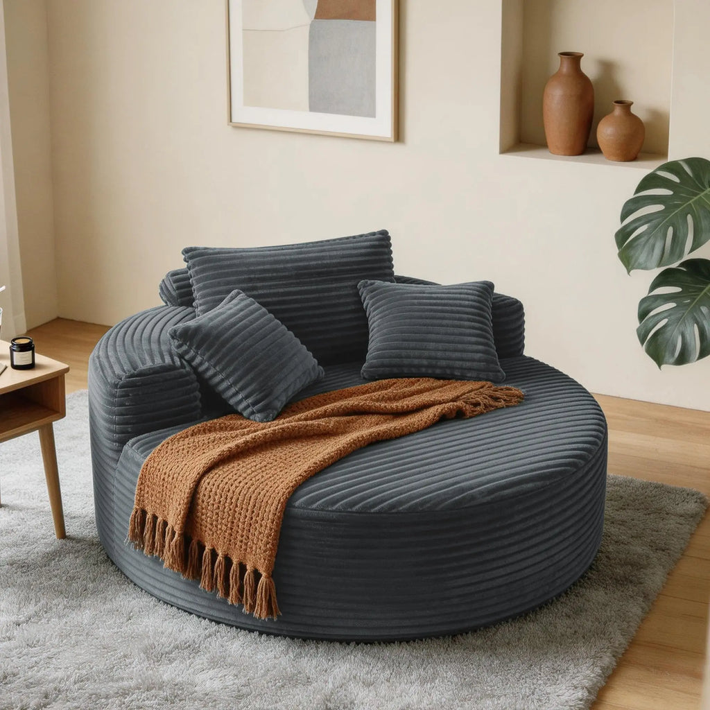 Oversized Round Upholstered Chair