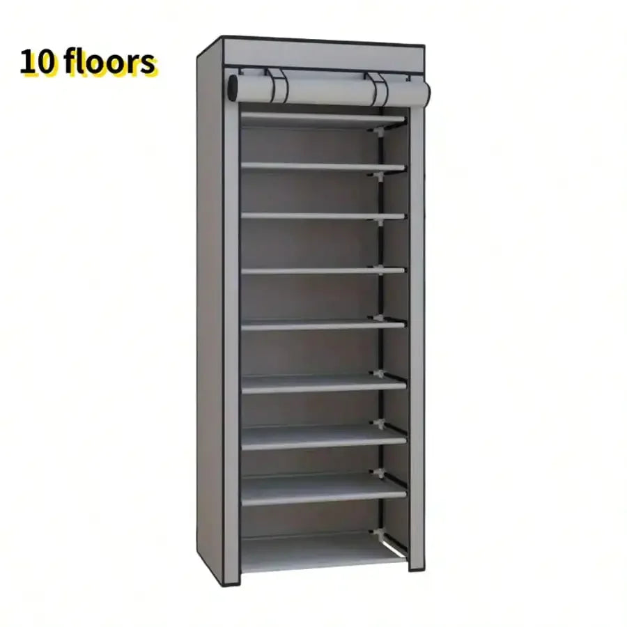 8-Tier/10-Tier Non-Woven Fabric Shoe Rack
