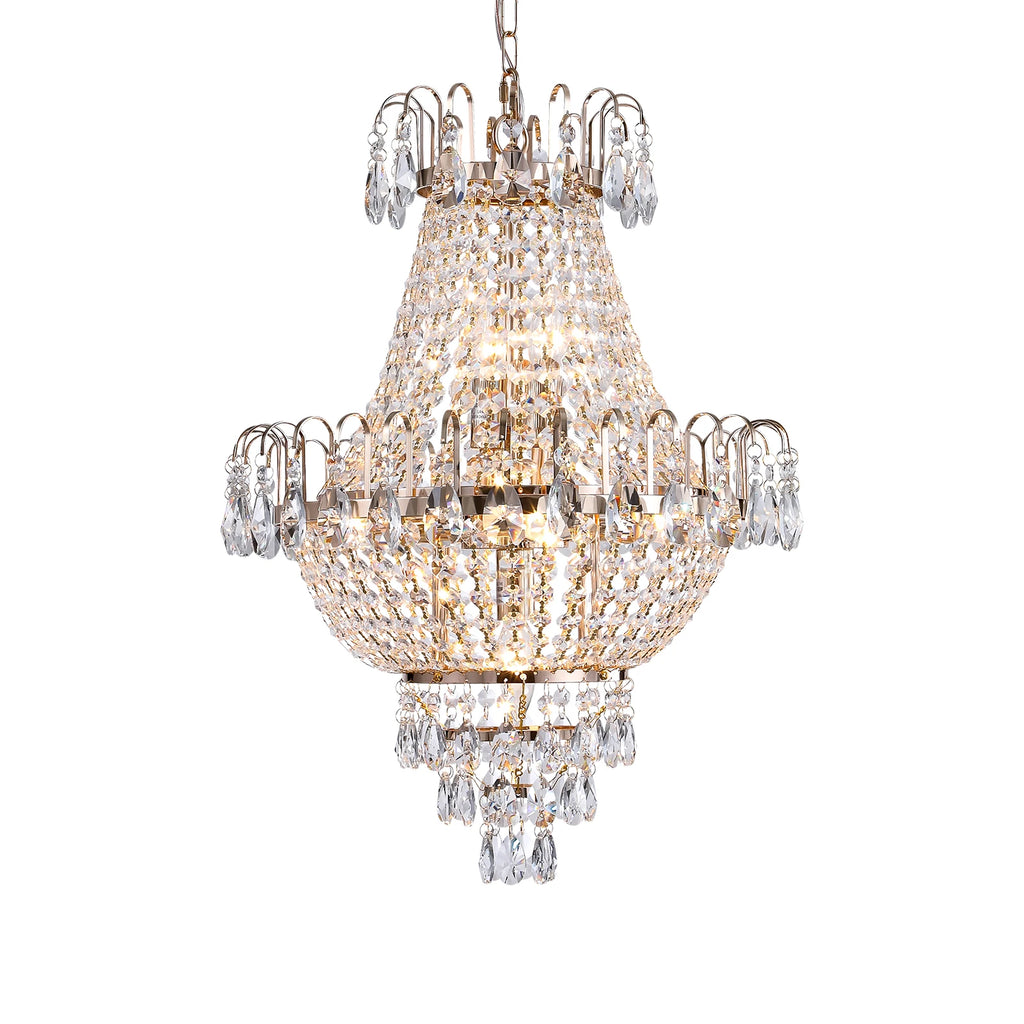 Elegant Dazzling Gold Crystal Chandelier