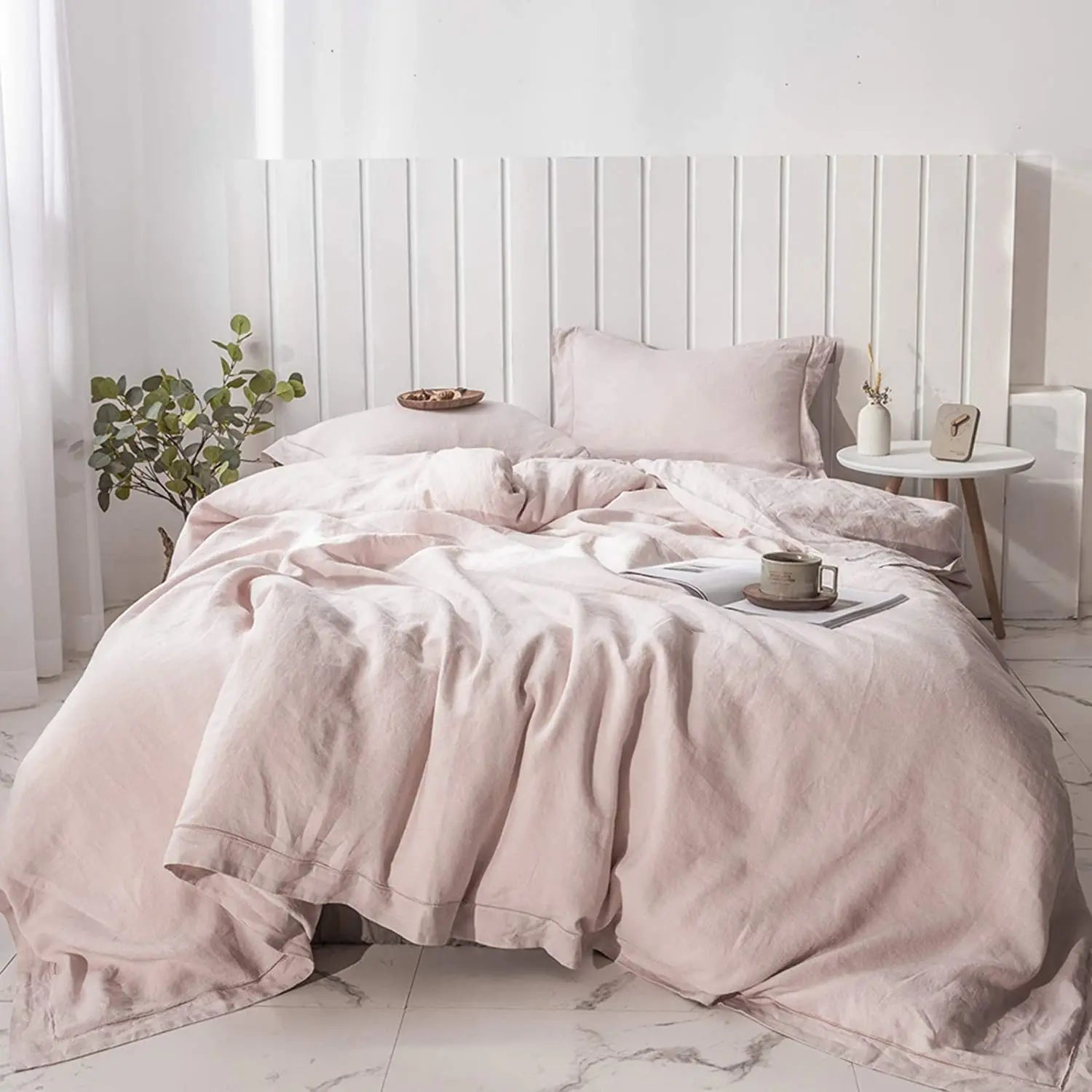 3 Pcs 100% Linen Bedding Set – Queen & King Size Duvet Cover