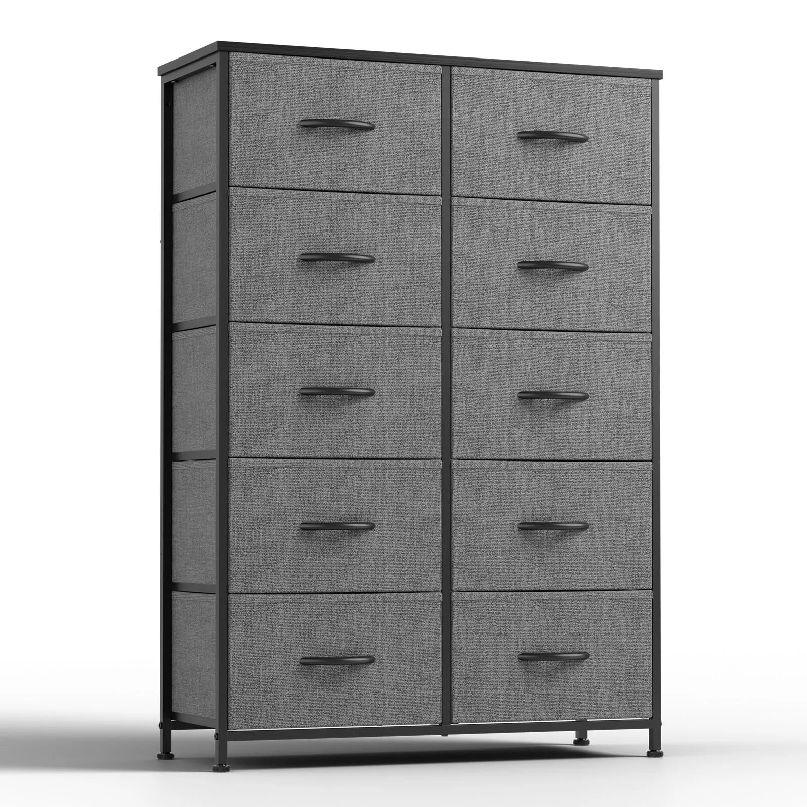 Bedside Table with 10 Fabric Drawers – Multi-Functional Nightstand & Storage Cabinet